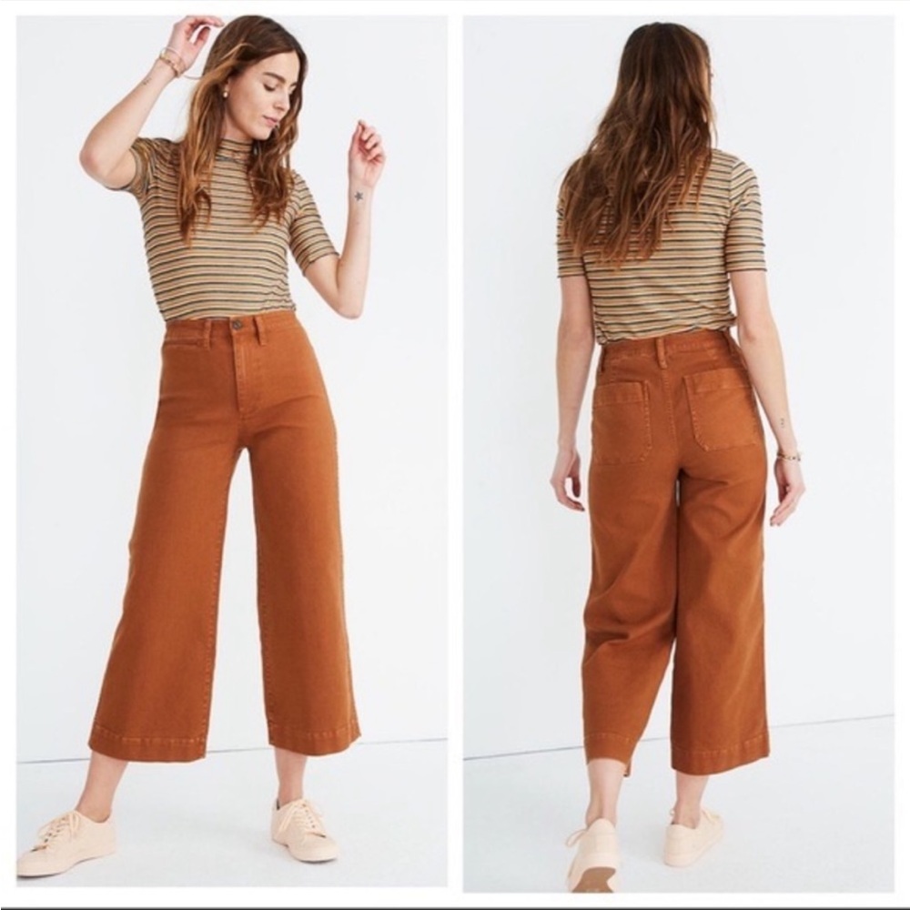 Madewell Slim Emmett Wide-Leg Crop Pants Size 25